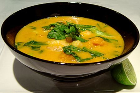 Supa thailandeza de dovleac si ciuperci